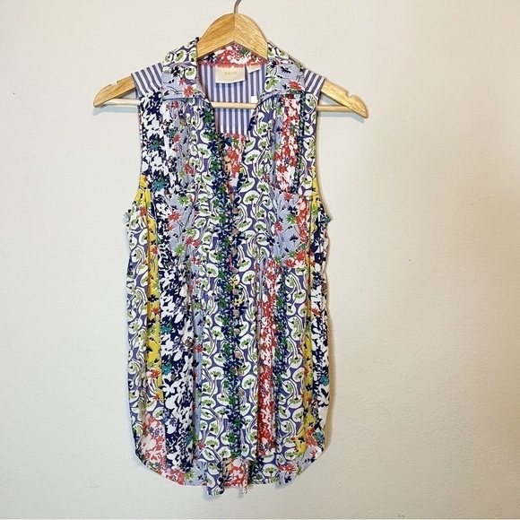 NWT Maeve By Anthropologie Whimsical Pintucked Blouse Size XS - Picture 2 of 6